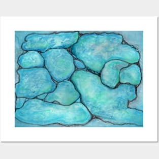 Southwest Turquoise Geode Posters and Art